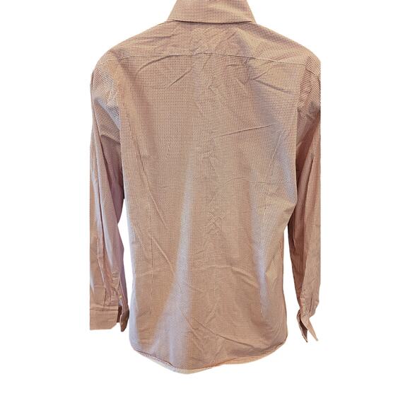 Express red dash fitted L 16 - 16.5 long sleeve dress shirt button up EUC large - Picture 2 of 7